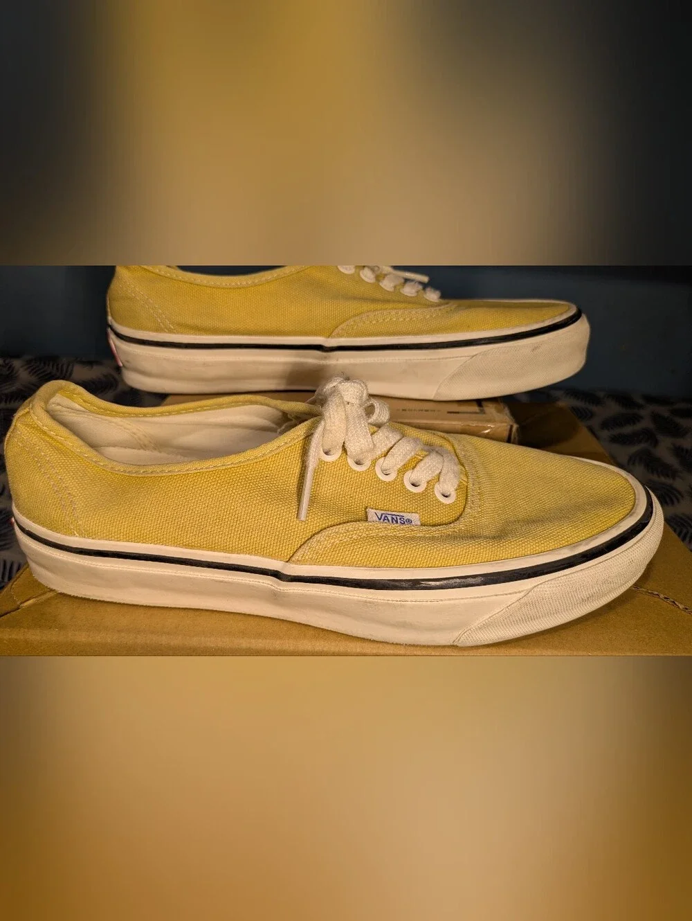 Vans Vault Yellow Canvas Low-Top Sneakers